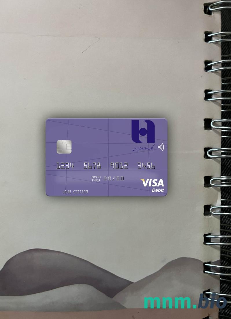 Iran bank Saderat Iran visa obciążyć card wygląd fotograficzny skan PSD + zdjęcie